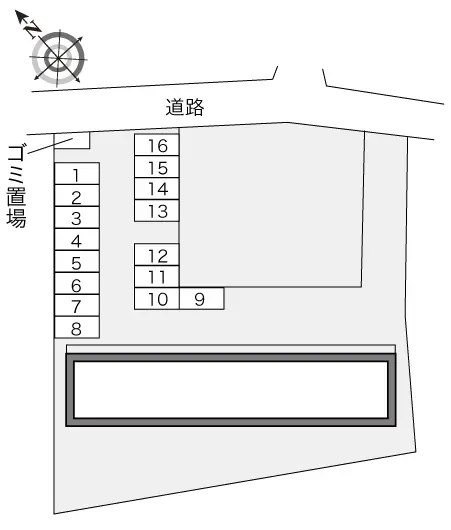 ★手数料０円★鴻巣市小松　月極駐車場（LP）